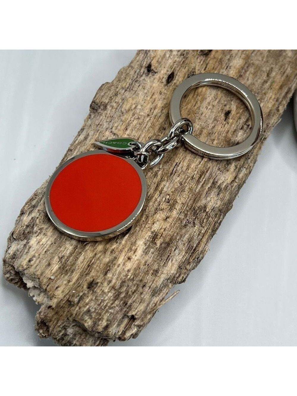 COACH Silver Orange Citrus Key Chain / Purse Fob - Picture 4 of 8